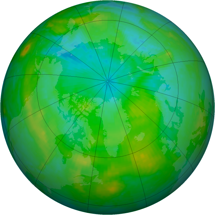 Arctic ozone map for 29 July 2002